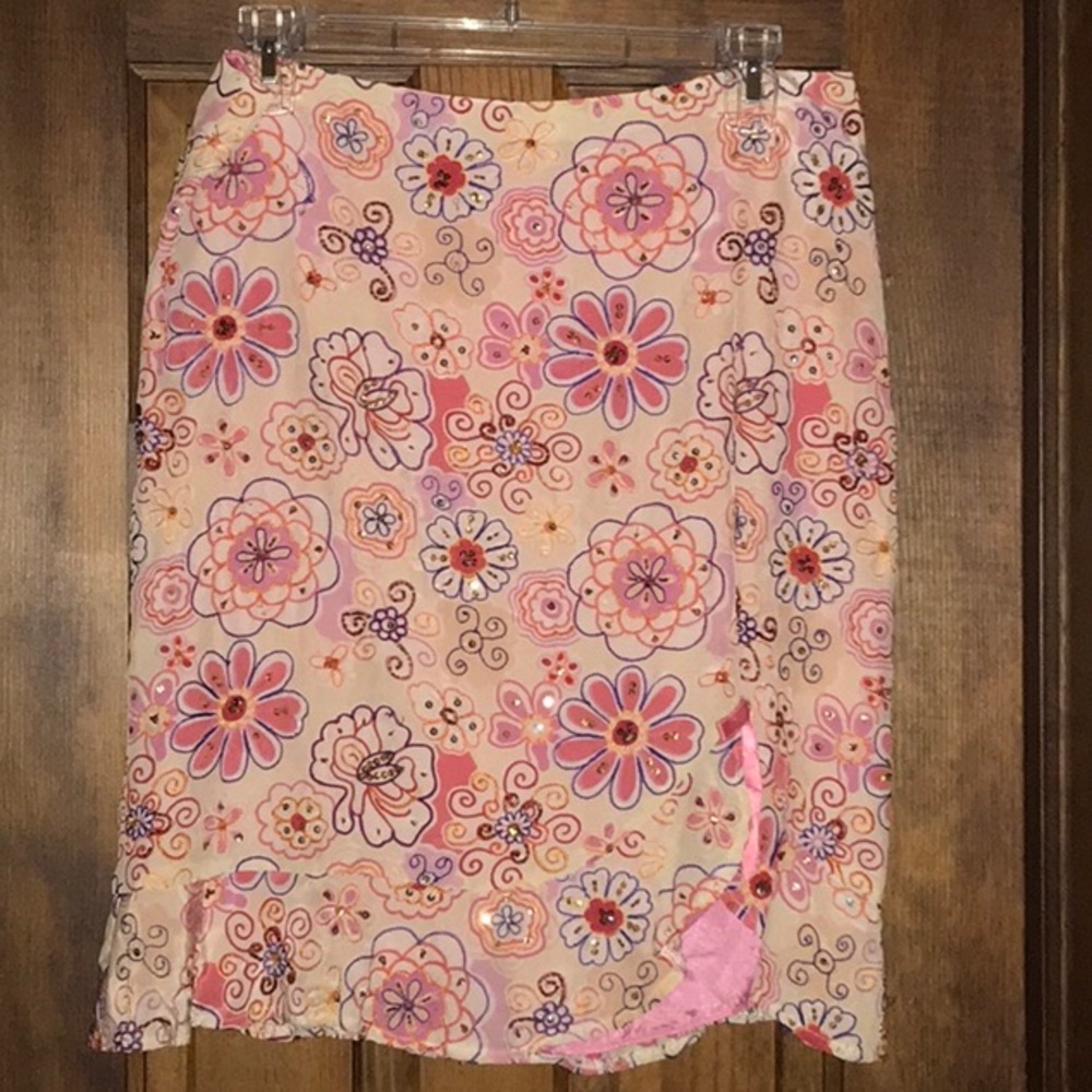 Nanette lepore floral skirt 8